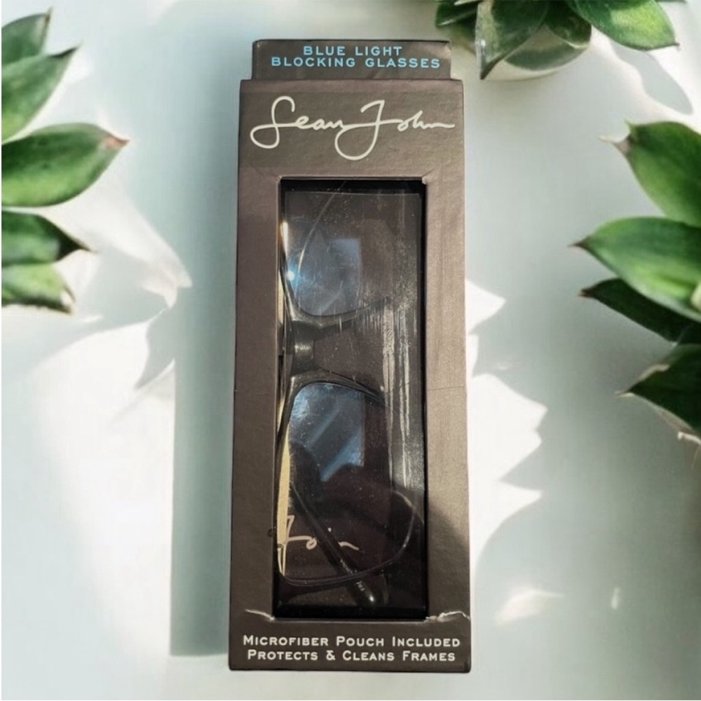 Sean John Black Frame Blue Light Blocking Glasses